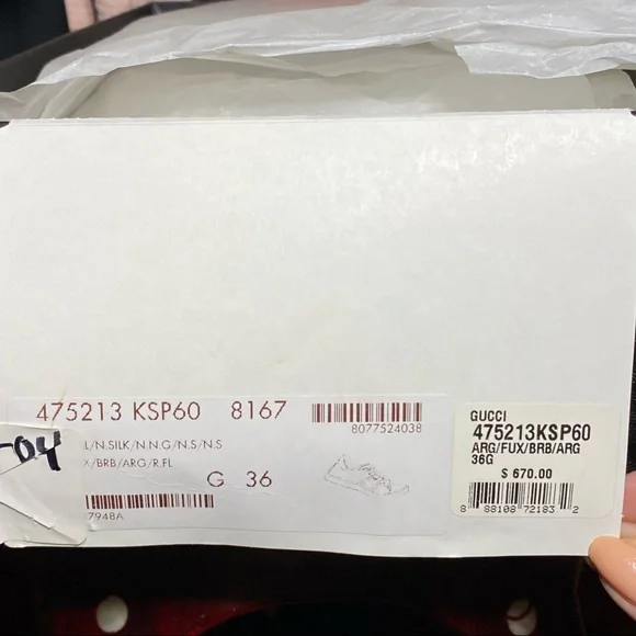 Authentic Gucci glitter sneakers - Picture 6 of 8